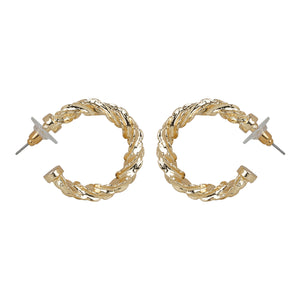 Classic Gold/Silver twisted hoop earrings