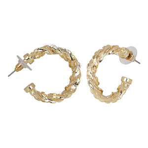 Classic Gold/Silver twisted hoop earrings