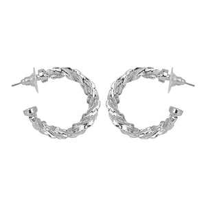 Classic Gold/Silver twisted hoop earrings
