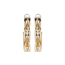 Load image into Gallery viewer, Modern Twisted Rectangle Hoop Earrings