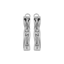 Load image into Gallery viewer, Modern Twisted Rectangle Hoop Earrings