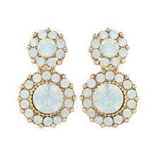 Load image into Gallery viewer, Classic Blue/Pink Earrings with pearl accents