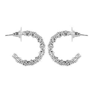 Textured Beaded Hoop Earrings