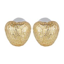 Load image into Gallery viewer, Gold/Silver heart-shaped textured earrings