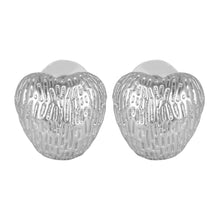 Load image into Gallery viewer, Gold/Silver heart-shaped textured earrings
