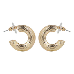 Classic Gold/Silver textured hoop earrings