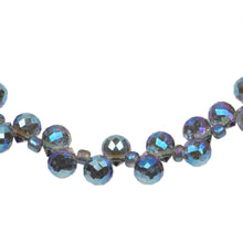 Load image into Gallery viewer, Bright Blue/White Beaded Adjustable Bracelet
