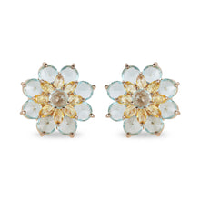 Load image into Gallery viewer, Primavera Floral Multi-Stone Stud Earrings