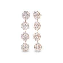 Load image into Gallery viewer, Cascade Orb American Diamond Long Drop Earrings