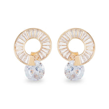 Load image into Gallery viewer, Solene Circle American Diamond Stud Earrings