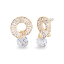Load image into Gallery viewer, Solene Circle American Diamond Stud Earrings