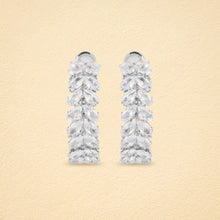 Load image into Gallery viewer, Laurel Crown American Diamond Wreath Hoop Earrings