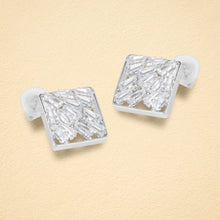 Load image into Gallery viewer, Mosaic Ice American Diamond Square Studs