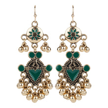 Load image into Gallery viewer, TRIBAL ZONE DAZZILING  BRONZE JHUMKA EARRING