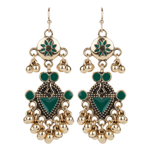 TRIBAL ZONE DAZZILING  BRONZE JHUMKA EARRING