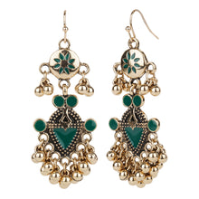 Load image into Gallery viewer, TRIBAL ZONE DAZZILING  BRONZE JHUMKA EARRING