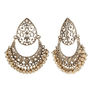 TRIBAL ZONE GORGEUS BRONZE JHUMKA EARRING