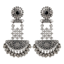 Load image into Gallery viewer, TRIBAL ZONE STUNNING OXIDISED JHUMKA EARRINGS