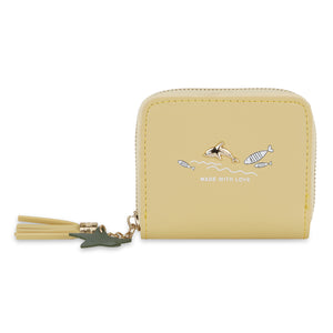 Sunshine Yellow Dolphin Zip Wallet