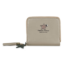 Load image into Gallery viewer, Champagne Gold Star Zip Wallet