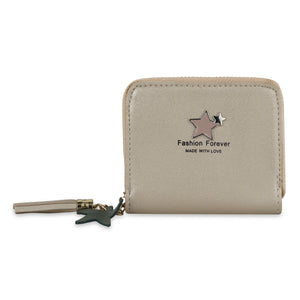 Champagne Gold Star Zip Wallet