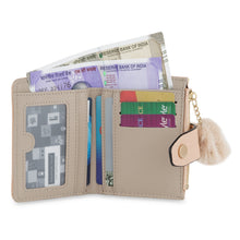 Load image into Gallery viewer, Nude Pom-Pom Snap Wallet