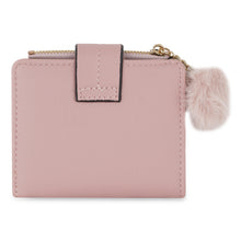 Load image into Gallery viewer, Blush Pink Pom-Pom Snap Wallet