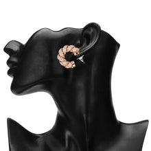 Load image into Gallery viewer, TRIBAL ZONE DESGINER PEACH  COLOUR C HOOP EARRING