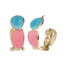 Load image into Gallery viewer, TRIBAL ZONE CLASSY GOLDEN MULTI COLOUR C HOOP EARRING