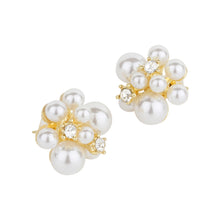 Load image into Gallery viewer, TRIBAL ZONE INVENTIVE GOLDEN PEARL ZX STONE STUD EARRING