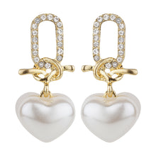 Load image into Gallery viewer, TRIBAL ZONE PRETTY GOLDEN HEART DROP EARRING
