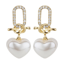 Load image into Gallery viewer, TRIBAL ZONE PRETTY GOLDEN HEART DROP EARRING