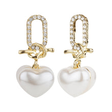 Load image into Gallery viewer, TRIBAL ZONE PRETTY GOLDEN HEART DROP EARRING