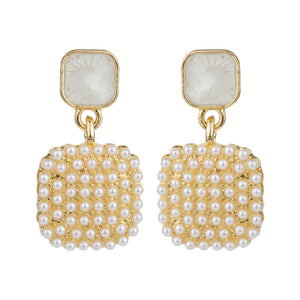 TRIBAL ZONE LOVELY MINI PEARL DESGIN DROP EARRING