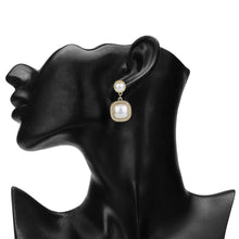 Load image into Gallery viewer, TRIBAL ZONE BEAUTIFUL SQUARE SHAPE GOLDEN DROP EARRING