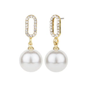 TRIBAL ZONE  ELEGANT MINI PEARL DROP EARRING