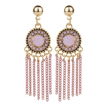 Load image into Gallery viewer, TRIBAL ZONE DESIGNER PINK  DANGLER EARRING