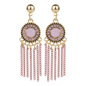 TRIBAL ZONE DESIGNER PINK  DANGLER EARRING