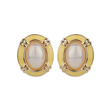 Load image into Gallery viewer, TRIBAL ZONE ELEGANT YELLOW GOLDEN STUD EARRING