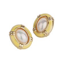 Load image into Gallery viewer, TRIBAL ZONE ELEGANT YELLOW GOLDEN STUD EARRING