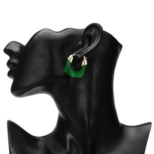 Load image into Gallery viewer, TRIBAL ZONE CLASSY GREEN  HOOP EARRING