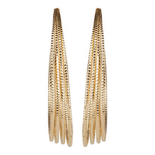 Load image into Gallery viewer, TRIBAL ZONE CLASSY GOLDEN LONG C HOOP EARRING