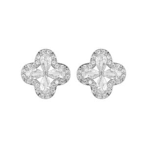 TRIBAL ZONE GORGEOUS STONE STUDED SILVER  STUD EARRING