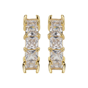 TRIBAL ZONE STUNNING ZX STONE LEVER BACK GOLDEN EARRING