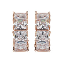Load image into Gallery viewer, TRIBAL ZONE STYLISH ROSE GOLD ZX STONE LEVER BACK EARRING