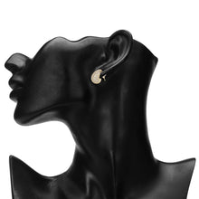 Load image into Gallery viewer, TRIBAL ZONE ROYAL CZ STONE GOLDEN STUD EARRING