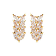 Load image into Gallery viewer, TRIBAL ZONE PRETTY LEAF DESGIN  GOLDEN LEVER BACK EARRING
