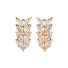 Load image into Gallery viewer, TRIBAL ZONE PRETTY LEAF DESGIN  GOLDEN LEVER BACK EARRING
