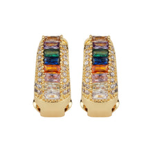 Load image into Gallery viewer, TRIBAL ZONE STYLISH MULTI COLOR ZX STONE  GOLDEN LEVER BACK EARRING