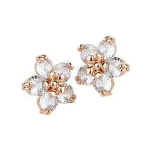 Load image into Gallery viewer, TRIBAL ZONE PRETTY ZX STONE FLORAL GOLDEN STUD EARRING